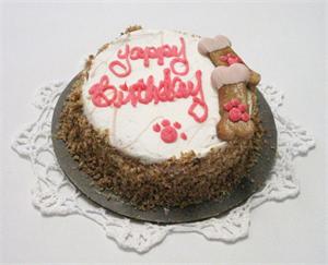 Safeway Bakery Birthday Cakes on Yappy Birthday Cake With White   Pink Frosting  Round