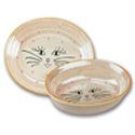Kitty Face Pearls for Paws Oval Bowl